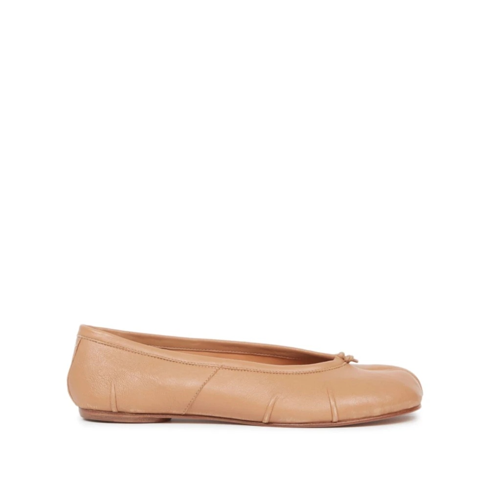 BEIGE FLAT SHOES WITH TABI TIP - 1