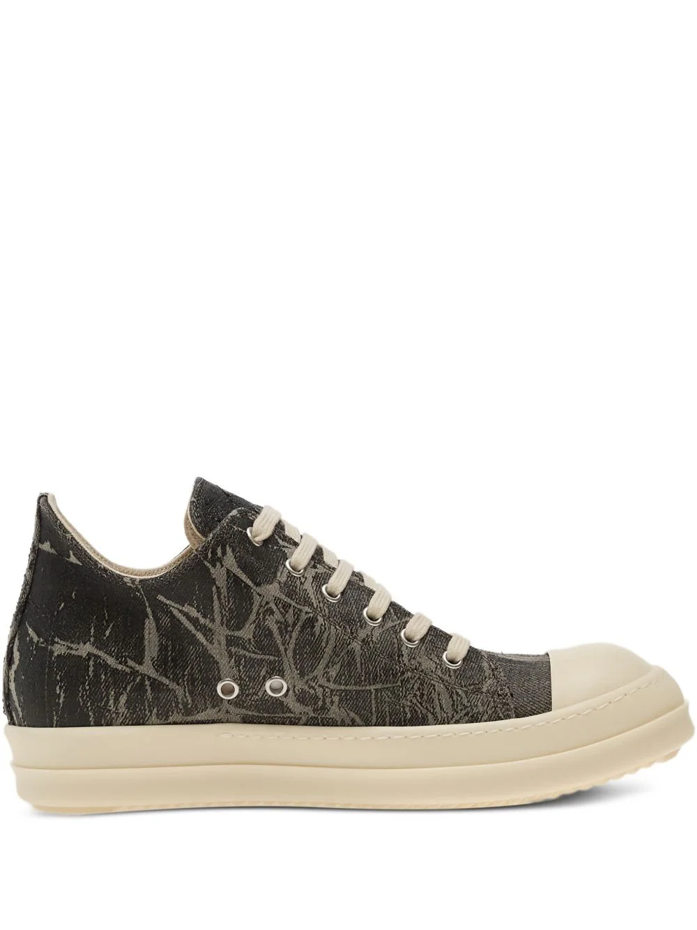 denim-effect lac-up sneakers - 1