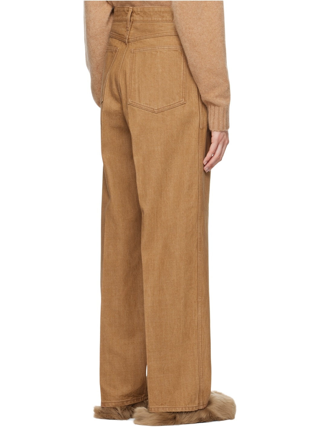 Tan 5-Pocket Trousers - 3