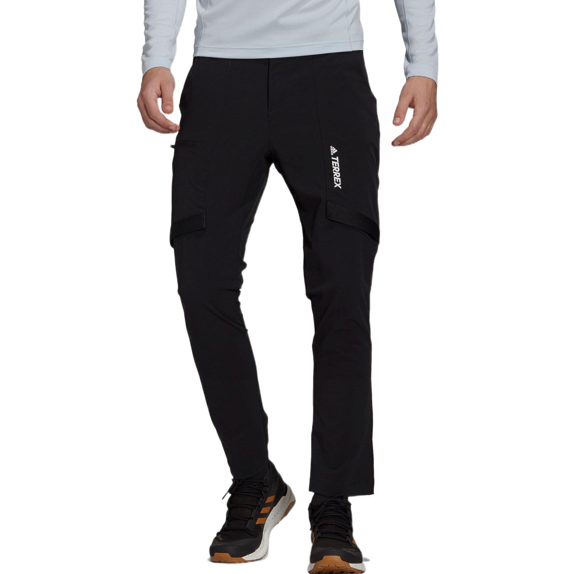 Men's adidas Solid Color Printing Straight Casual Sports Pants/Trousers/Joggers Black GI7308 - 2