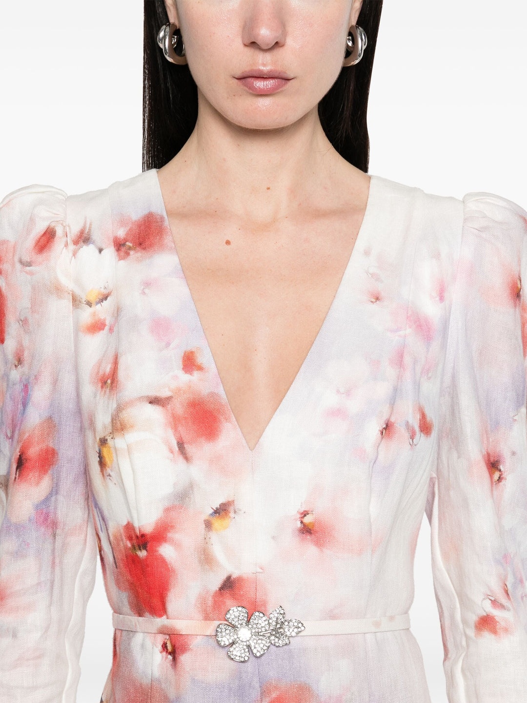 ワンピース ZIMMERMANN 'Crush Frill Sleeved Midi' dress Multicolor Zimmermann Crush Frill Sleeved Midi Dress | club21 | REVERSIBLE