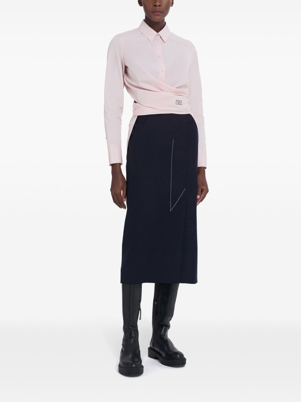 wrap cotton shirt - 2