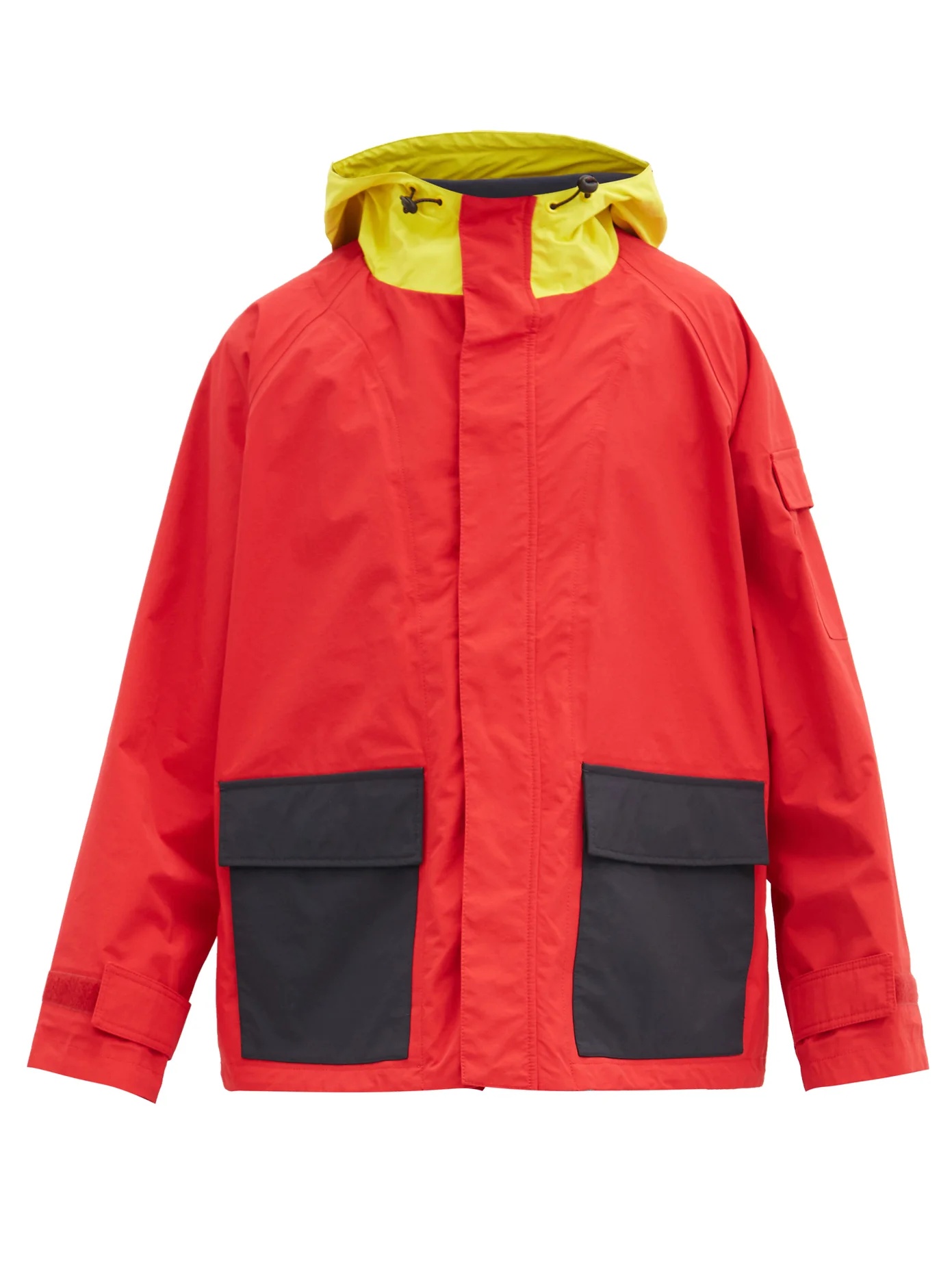 Colour-block shell parka - 1