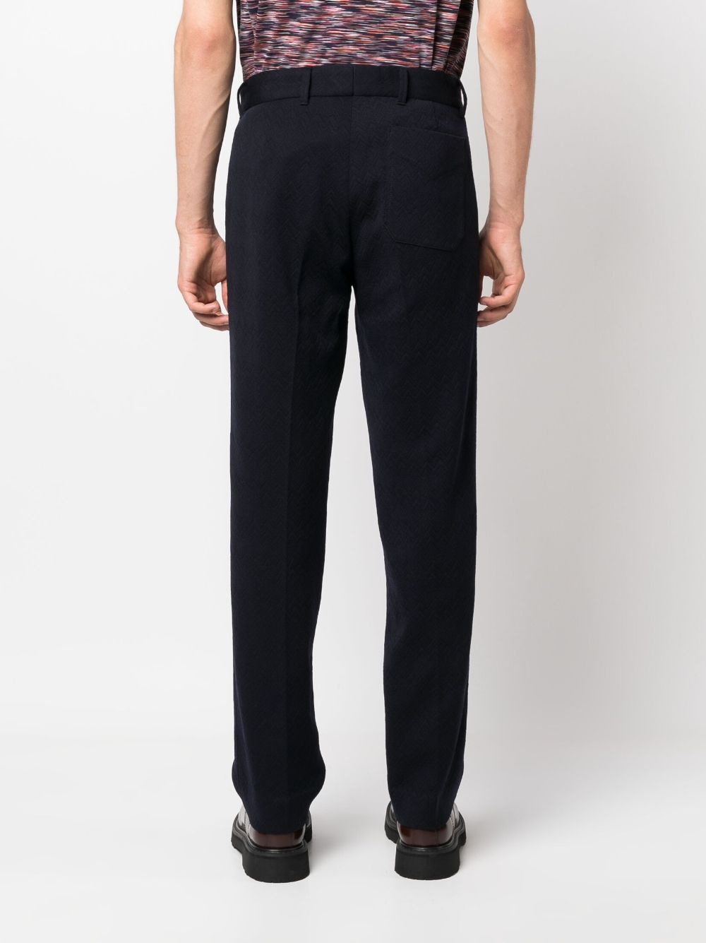 straight-leg wool-blend trousers - 4
