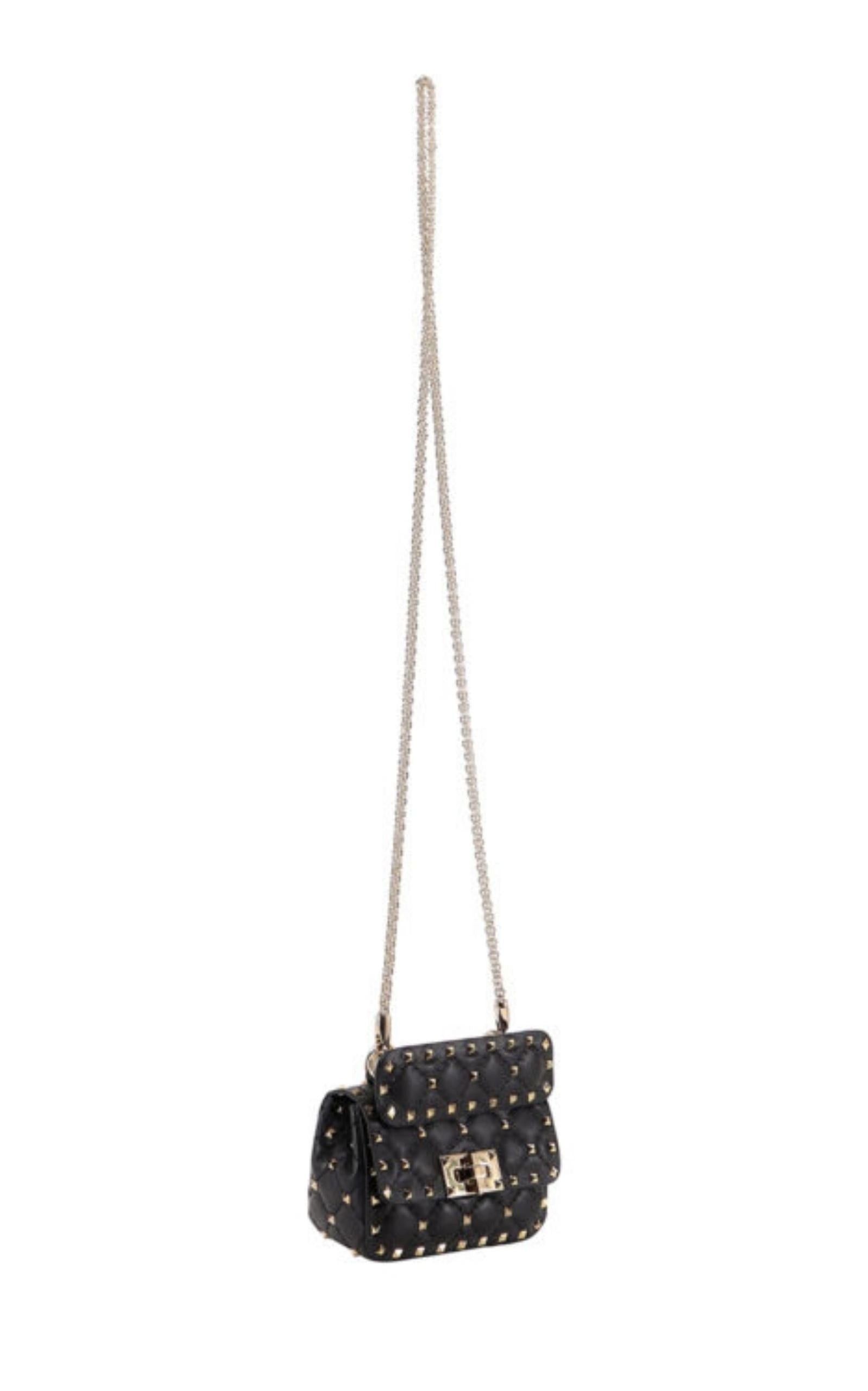 Rockstud Spike Mini Leather Shoulder Bag - 5