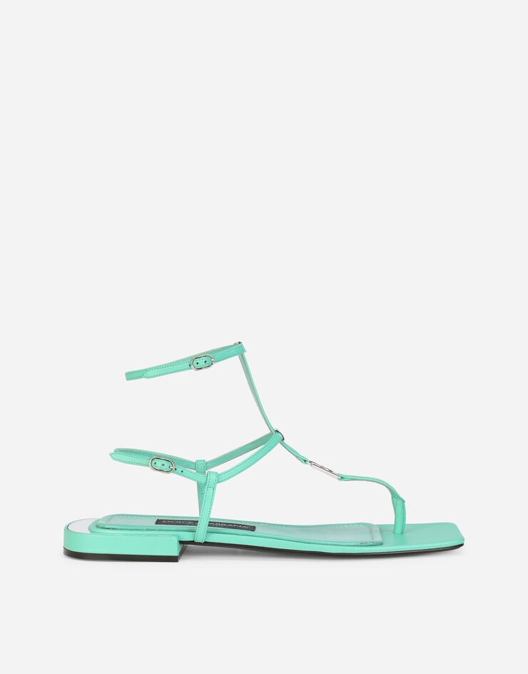 Nappa leather DG thong sandals - 1