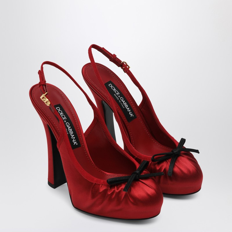 Dolce & Gabbana Dolce&Gabbana Red satin high slingback - 1