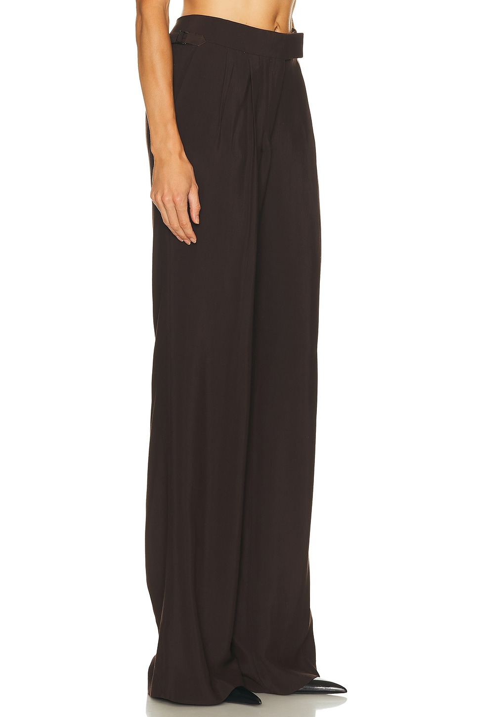 Tailored Double Pleat Wide Leg Pant - 2