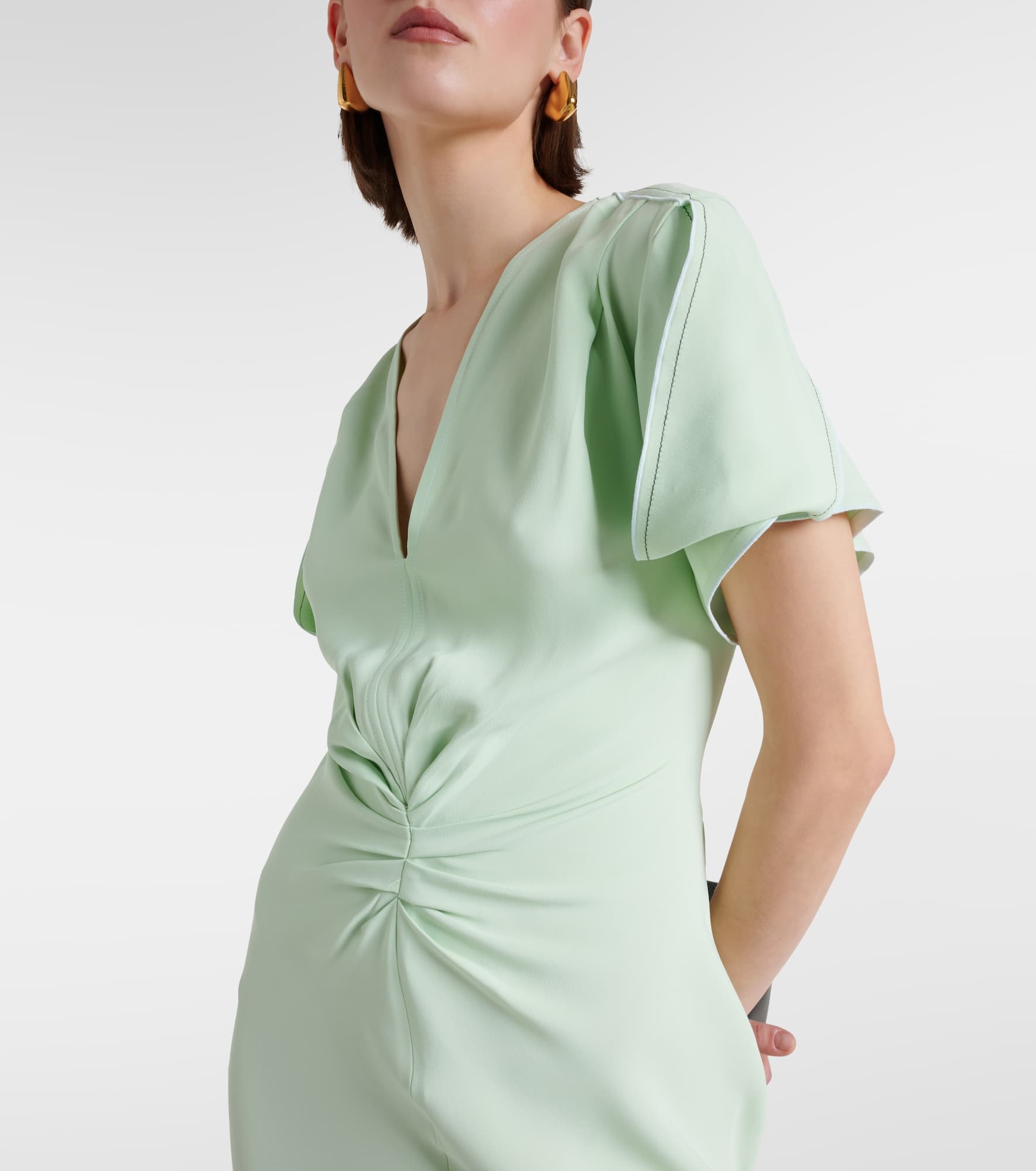 Gathered midi dress - 6