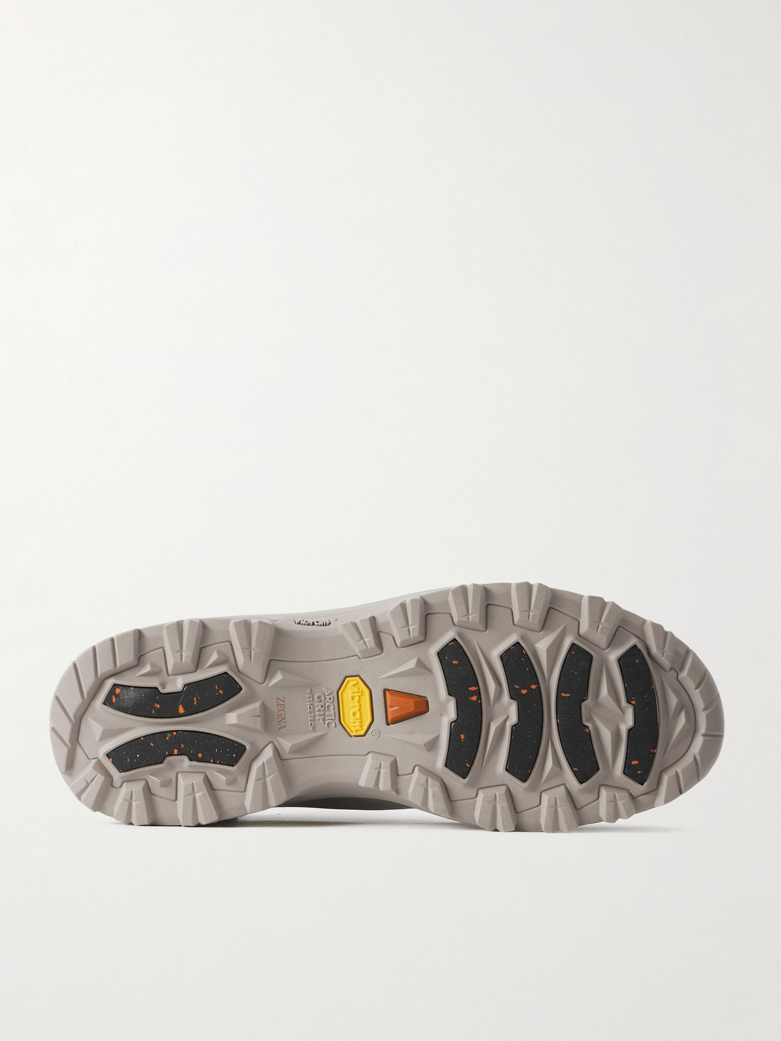 Triple Stitch™ Monte Rubber-Trimmed Suede Slip-On Sneakers Taupe - 3