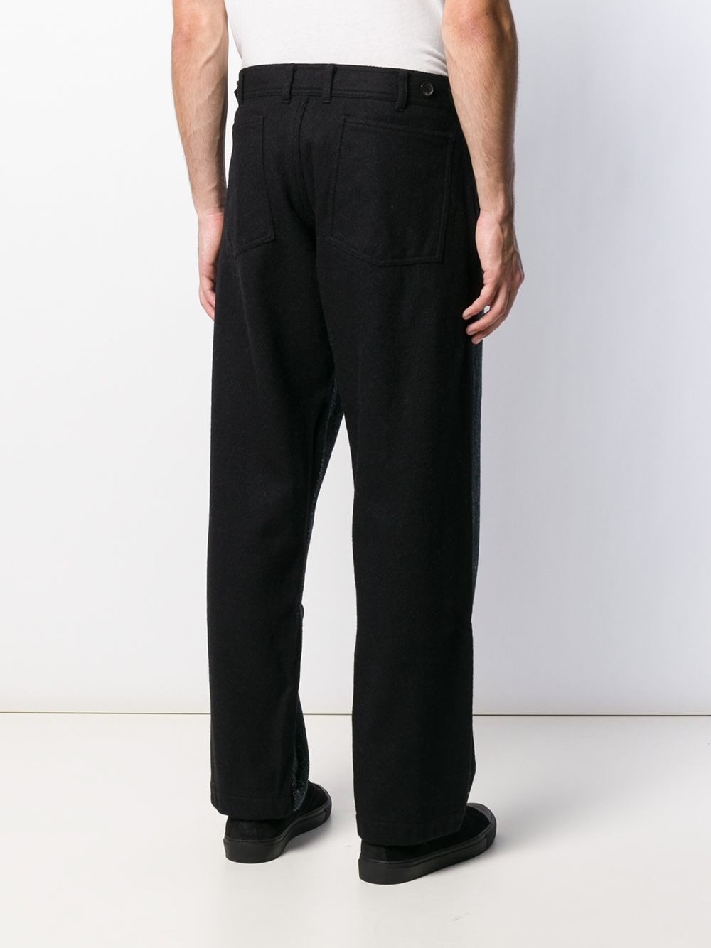 contrasting wide-leg trousers - 4
