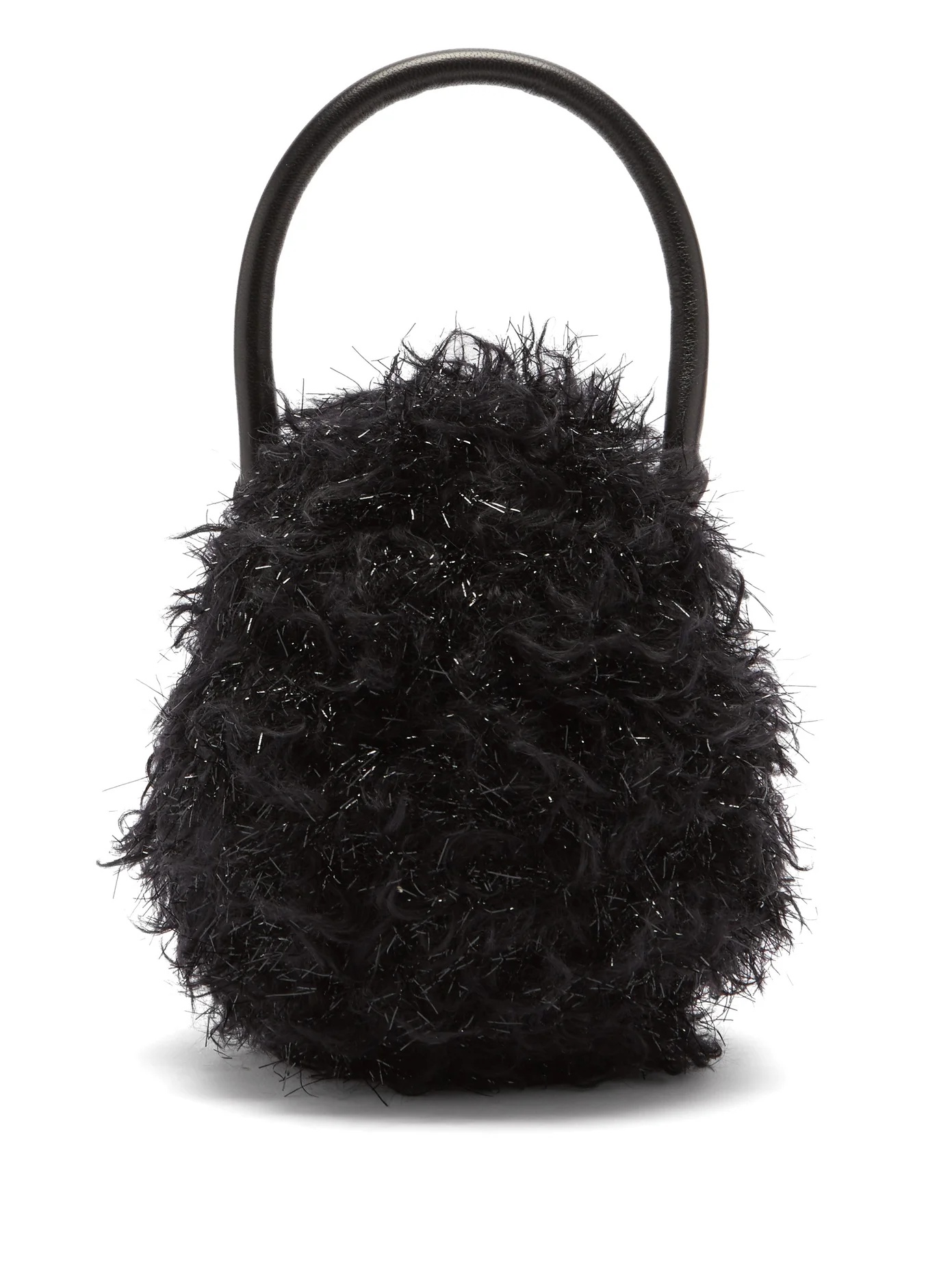 Faux fur and tinsel bag - 1