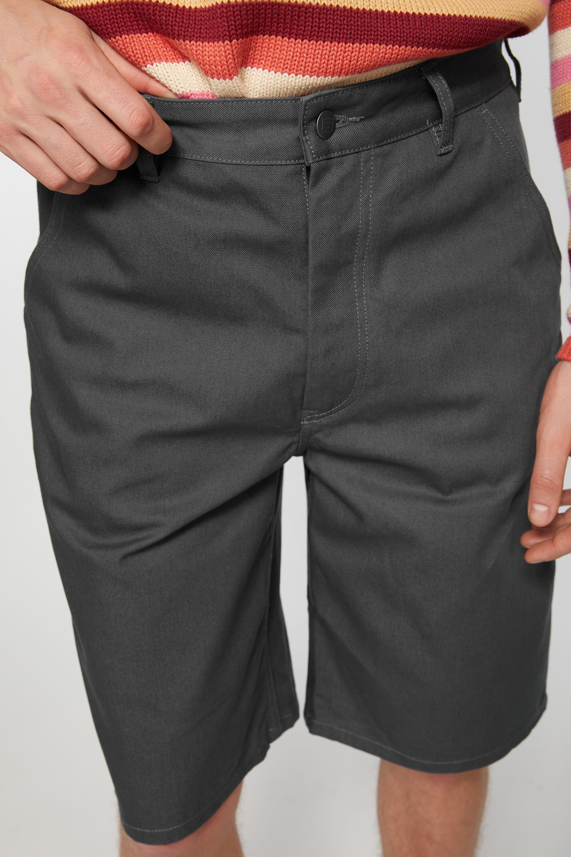 Canvas shorts - Dark grey - 5