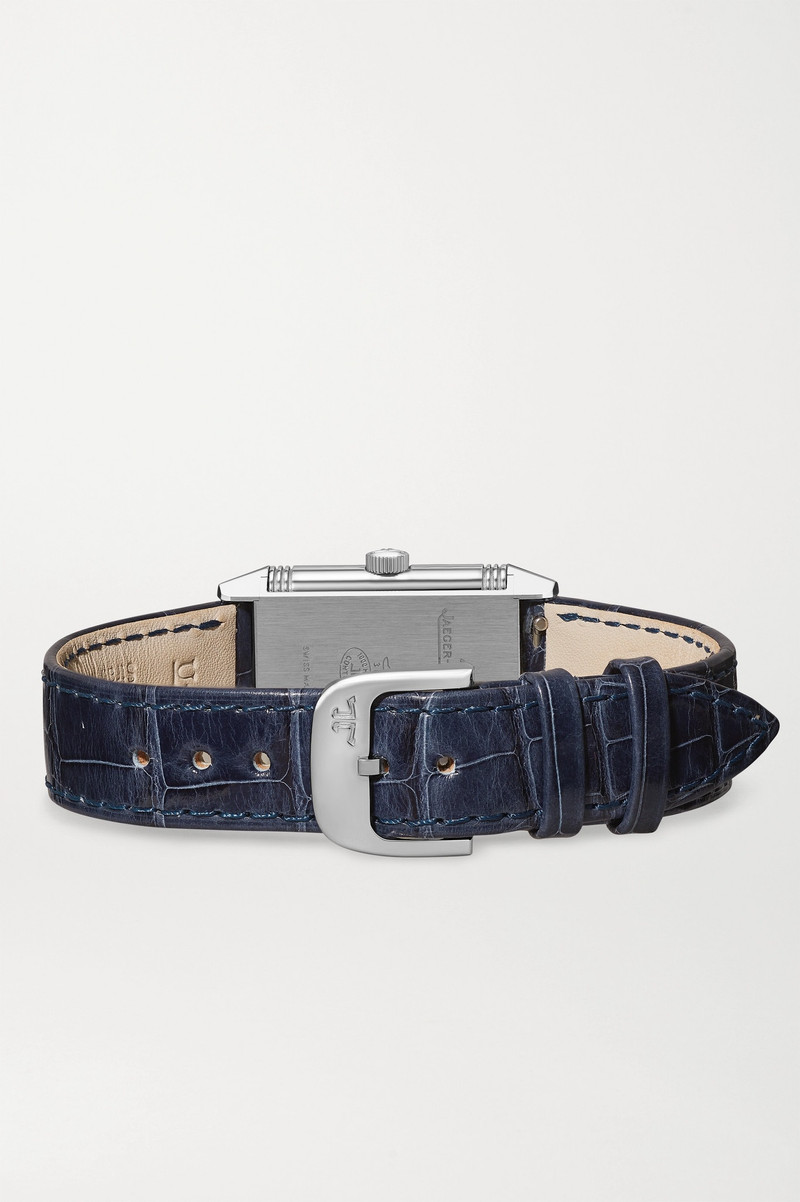 Reverso Classic Small 35.8mm x 21mm stainless steel and alligator watch 7