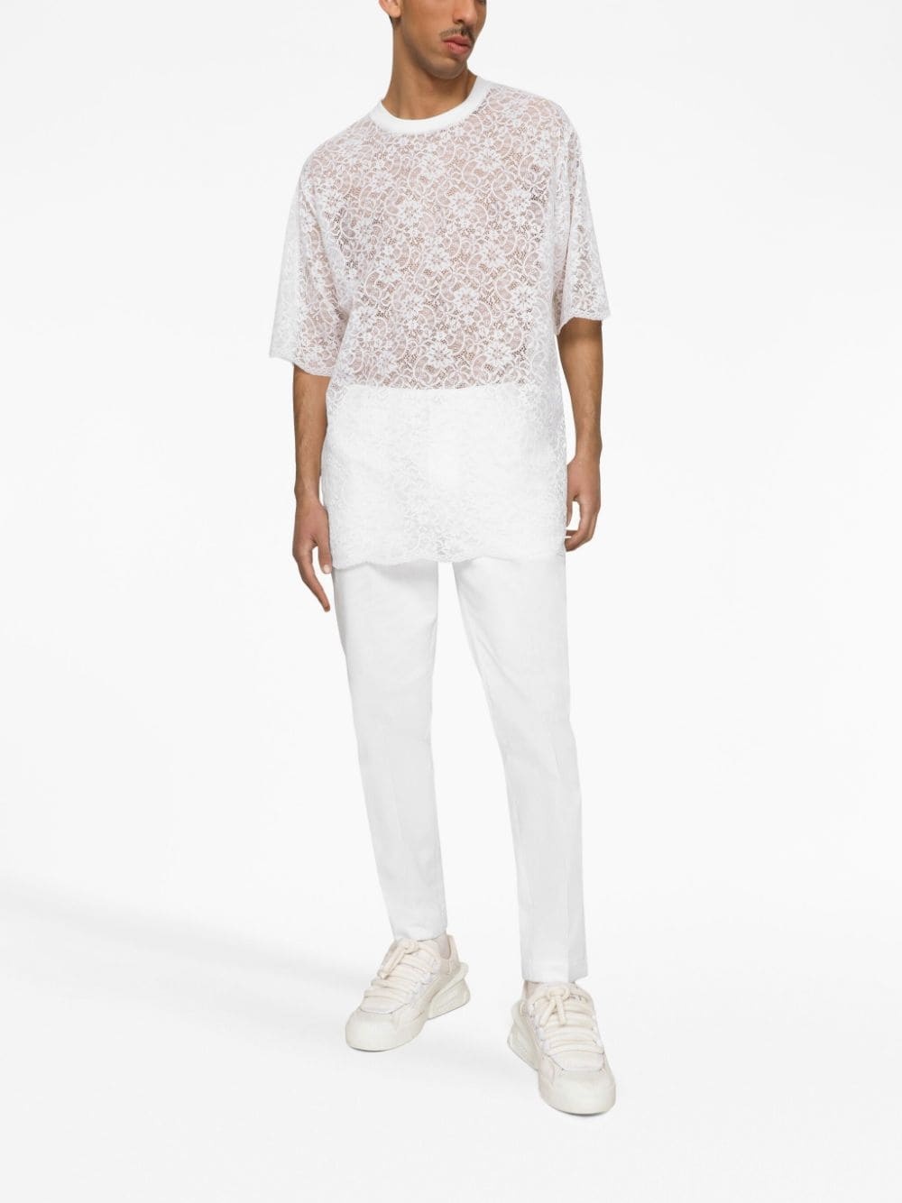 logo-embroidered tailored trousers - 2