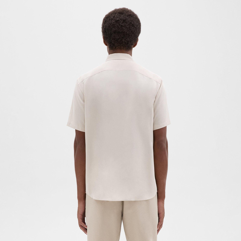 Theory Irving Short-Sleeve Shirt in Fluid Twill outlook