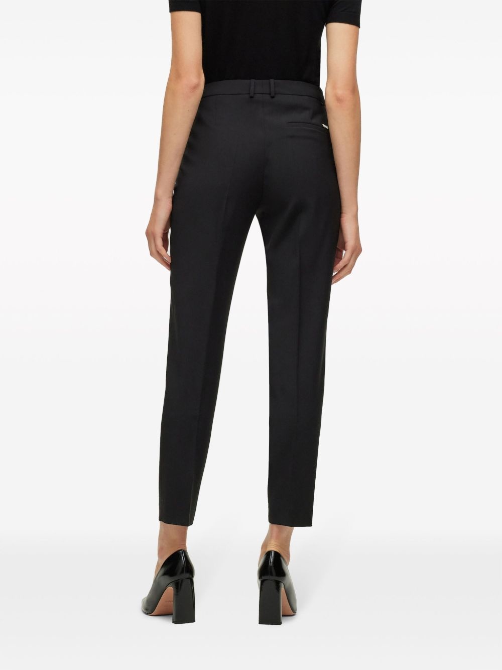 virgin wool cropped trousers - 4