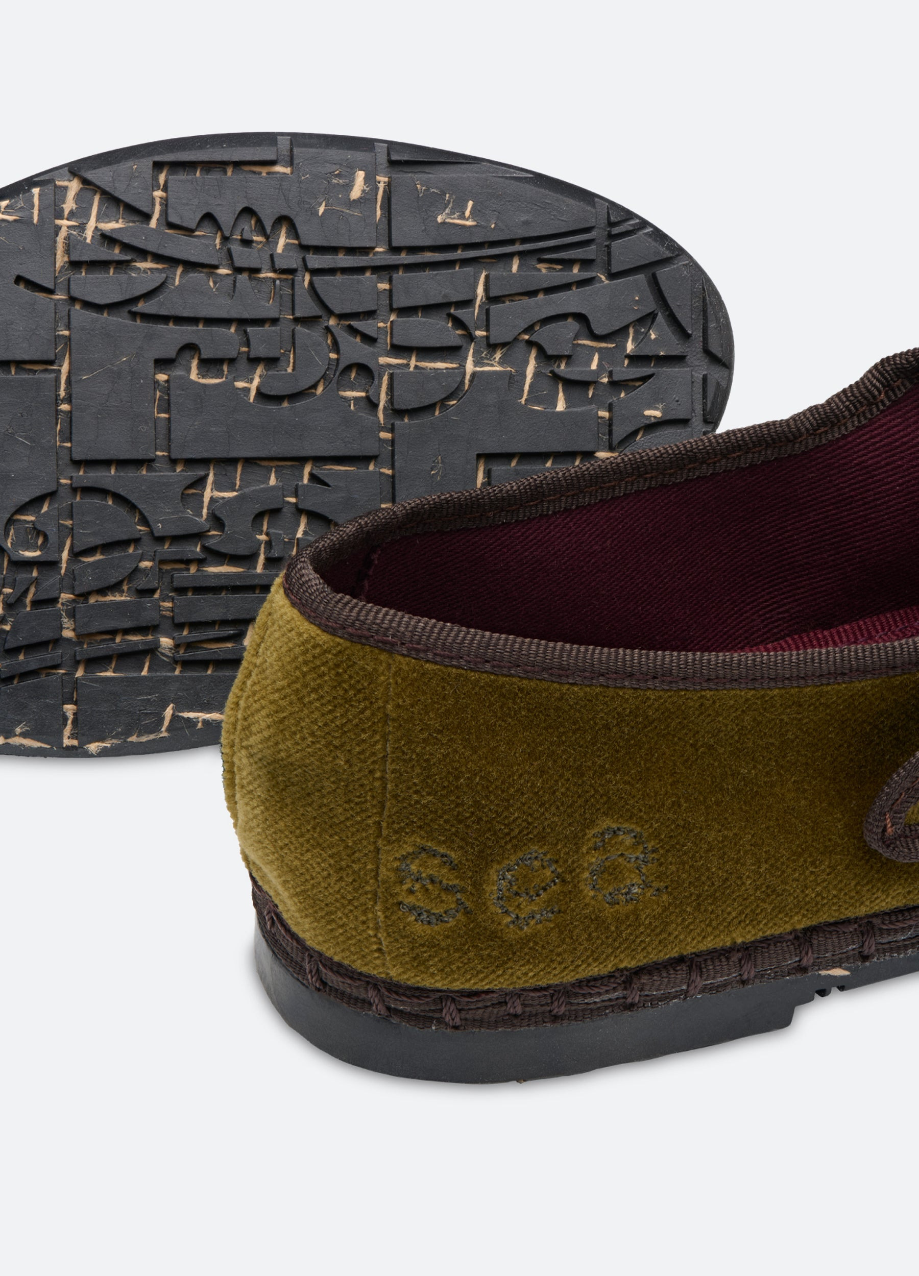 Velvet Mary Jane Flats - 4