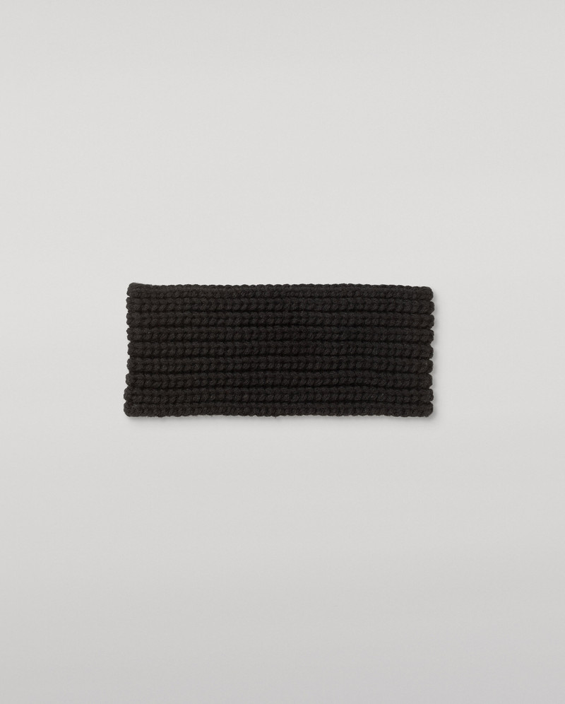 Whittle Black Cashmere Headband 1