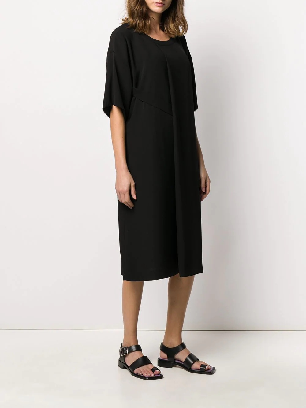 pleated T-shirt dress - 3