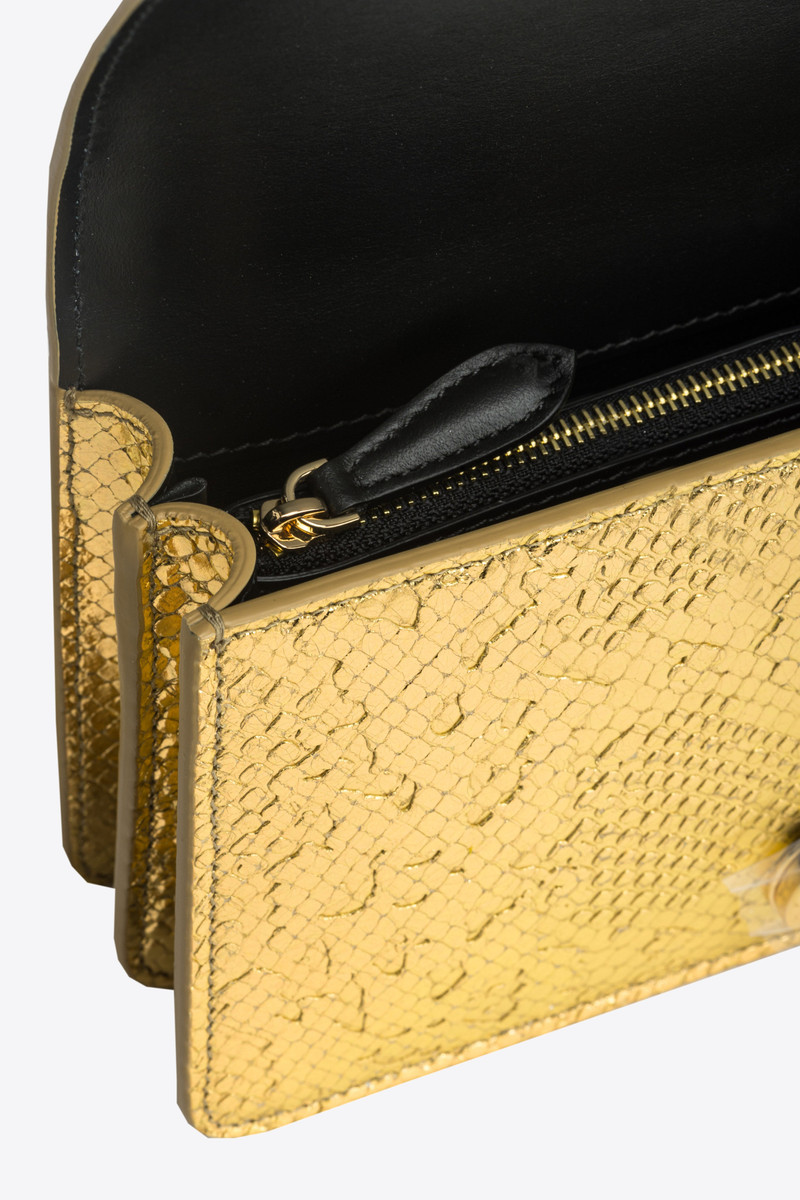 PINKO GALLERIA MINI LOVE BAG ONE IN PUNCHED REPTILE SKIN 7
