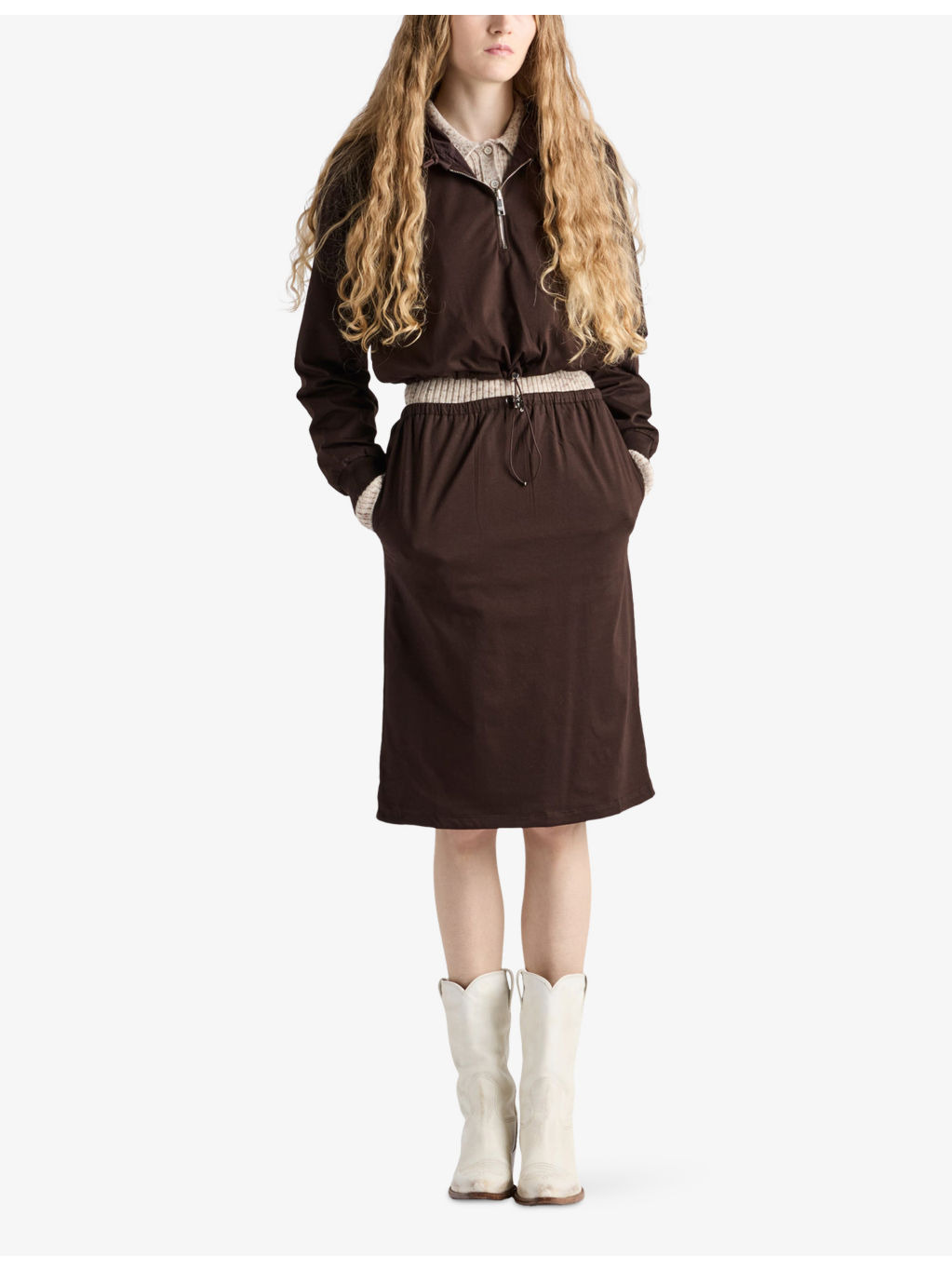 Reversible Re-Nylon and Cotton-Jersey Midi Skirt - 2
