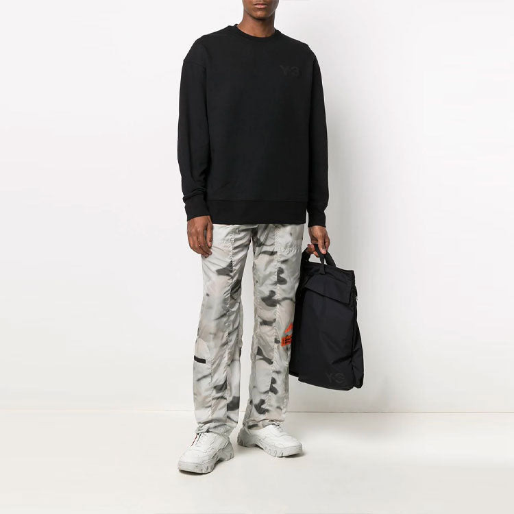 Men's Y-3 SS21 Logo Round Neck Pullover Black GV4194 - 5