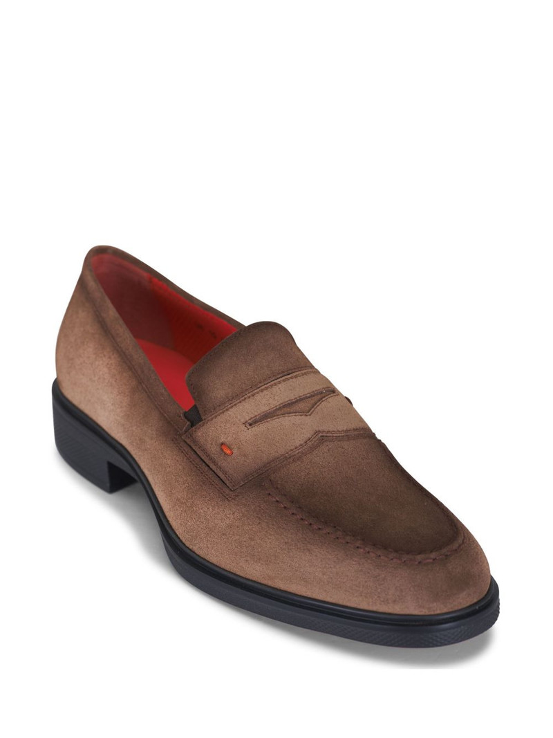 Santoni suede loafers outlook