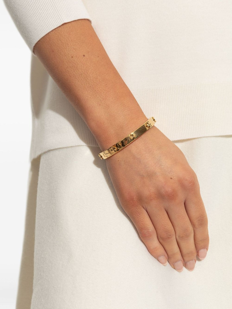 kate spade clover-embellished bangle bracelet outlook