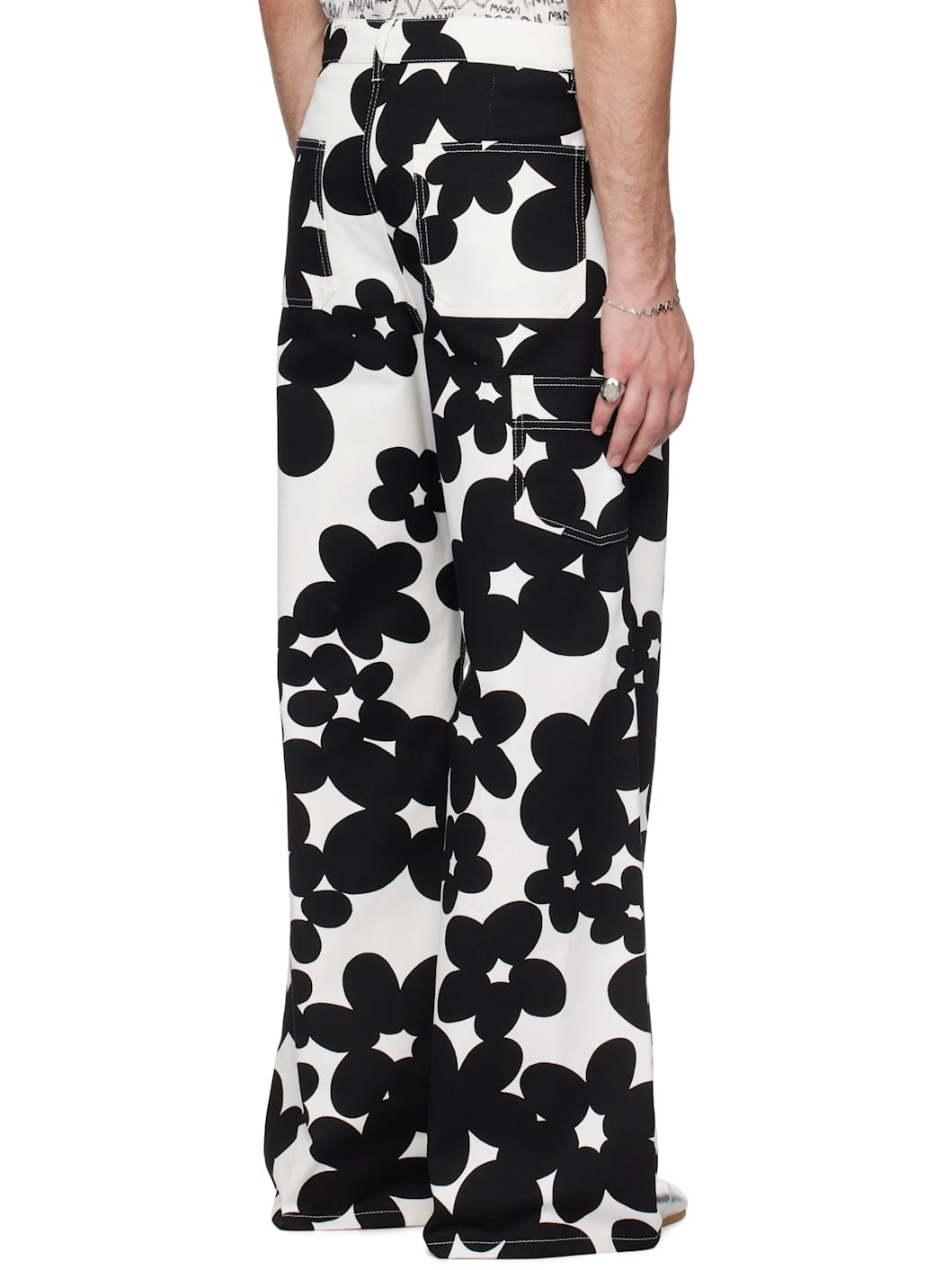 Black & White Dillies Print Cargo Pants - 3