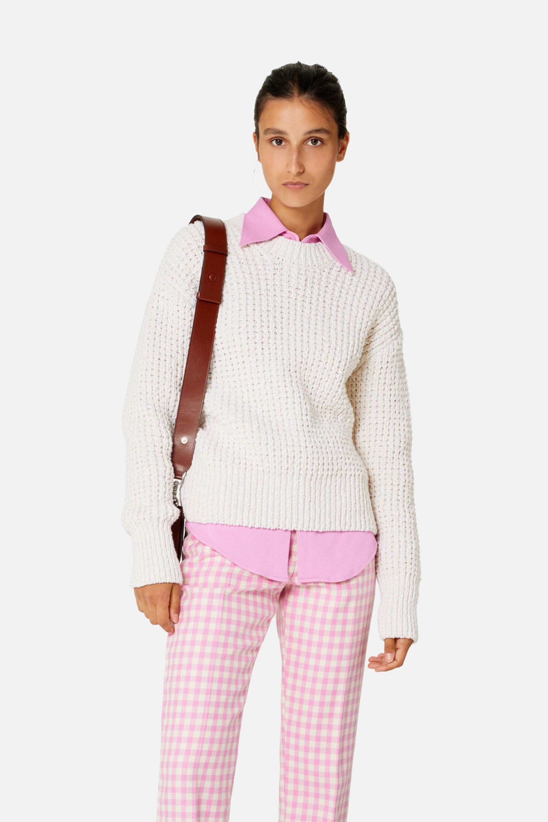 Waffle Knit Sweater - 2