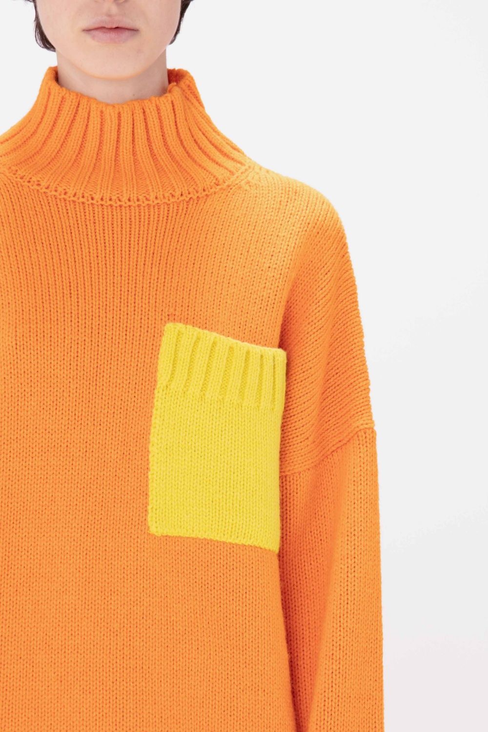 knitted patch-pocket jumper - 5