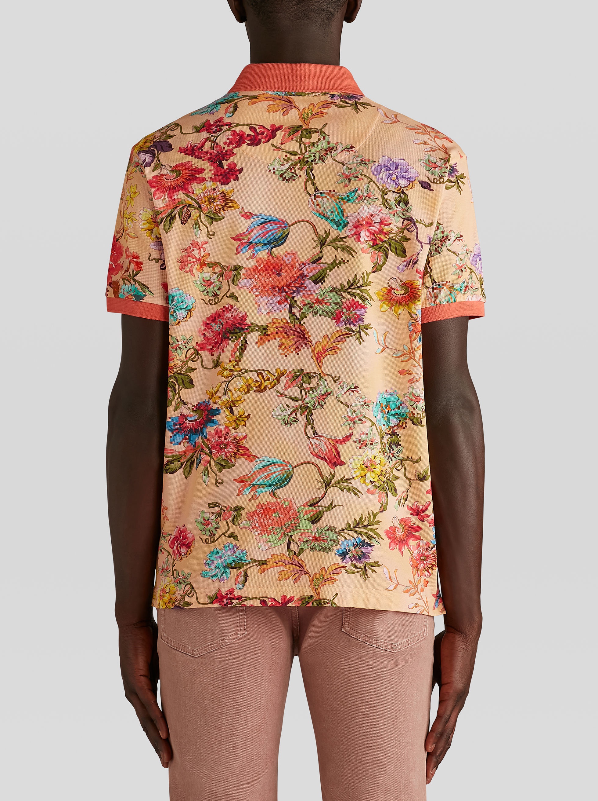 FLORAL PRINT POLO SHIRT - 4