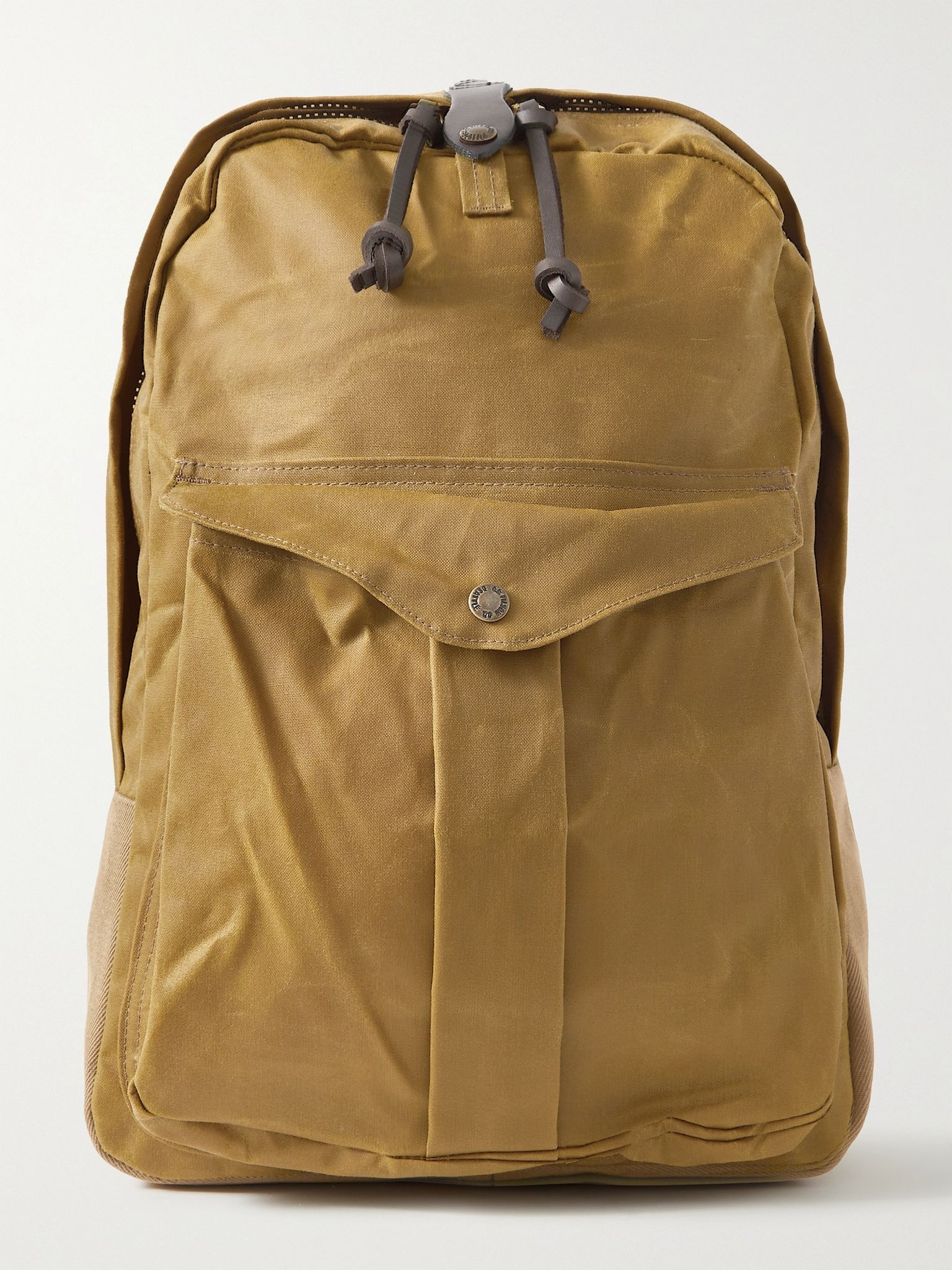 Journeyman Leather-Trimmed Canvas and Twill Backpack - 1