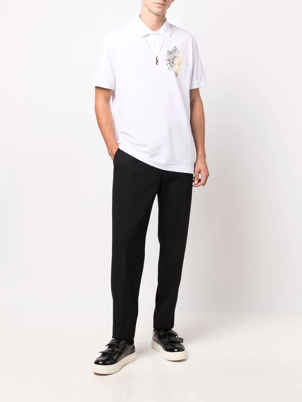 logo-crest polo shirt - 2