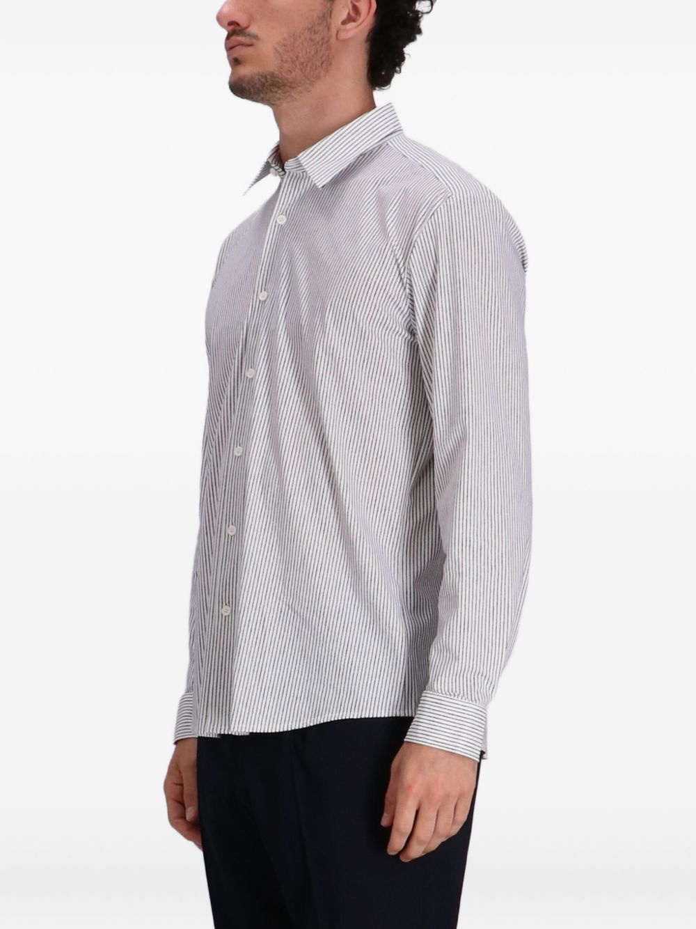 striped button-down shirt - 3