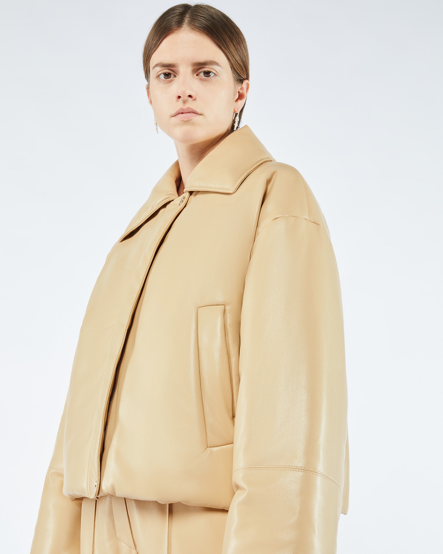MADEE - OKOBOR™ alt-leather bomber jacket - Almond - 4