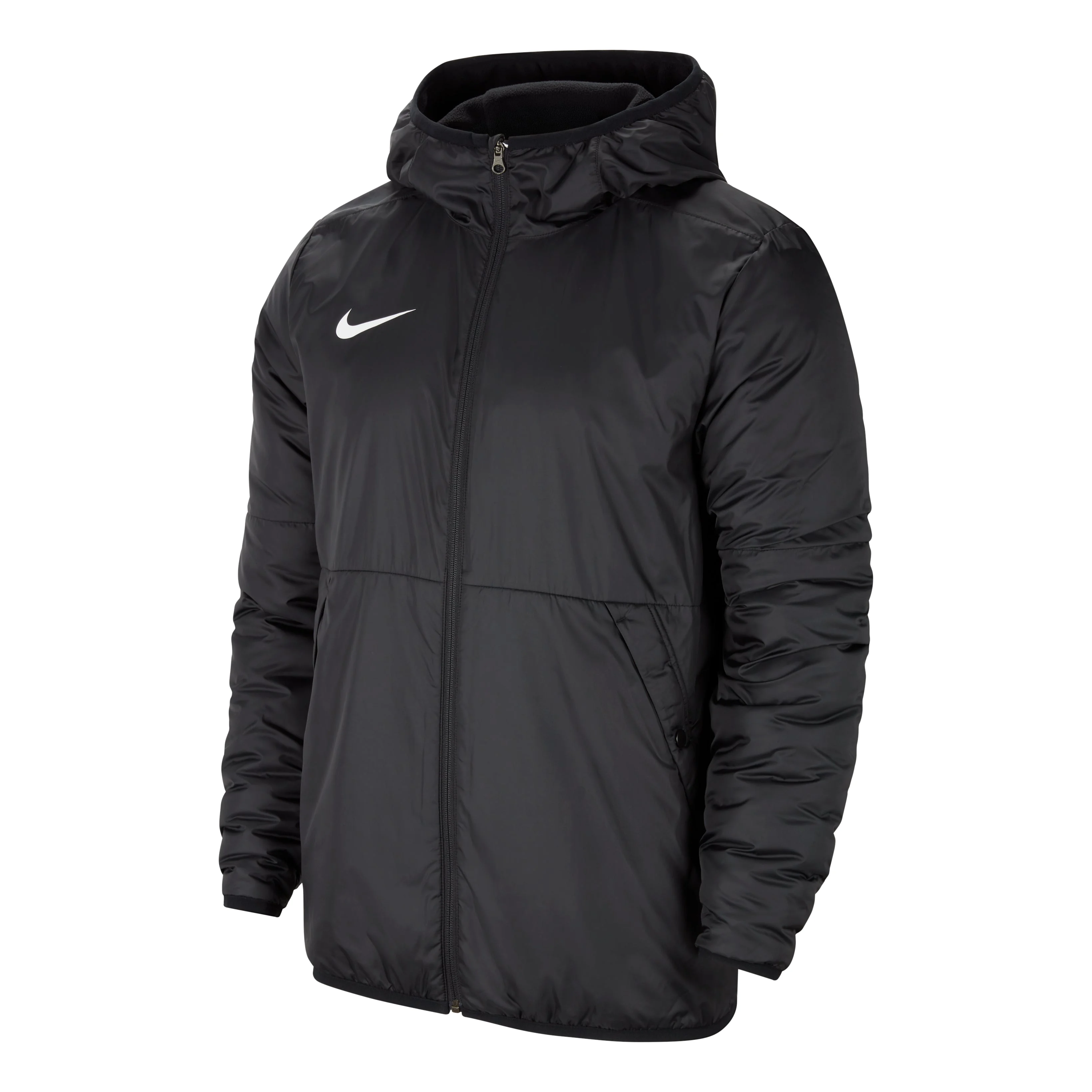 Men's Nike Solid Color Logo Casual Hooded Jacket Black CW6157-010 - 1