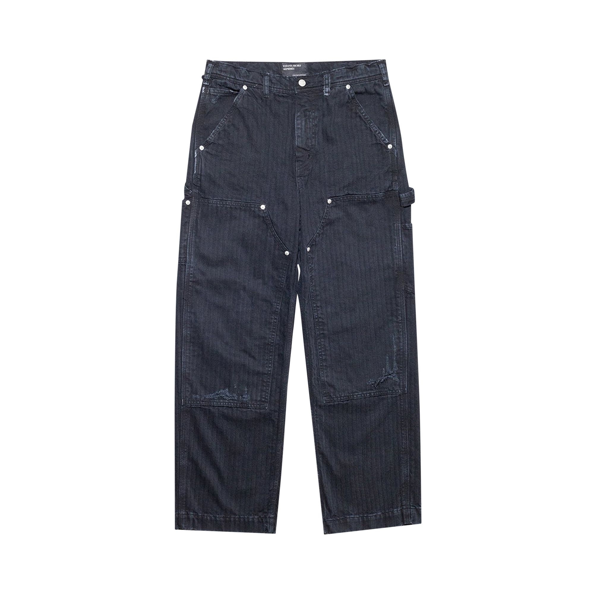 Enfants Riches Déprimés Double Knee Paint Pants 'Black' - 1