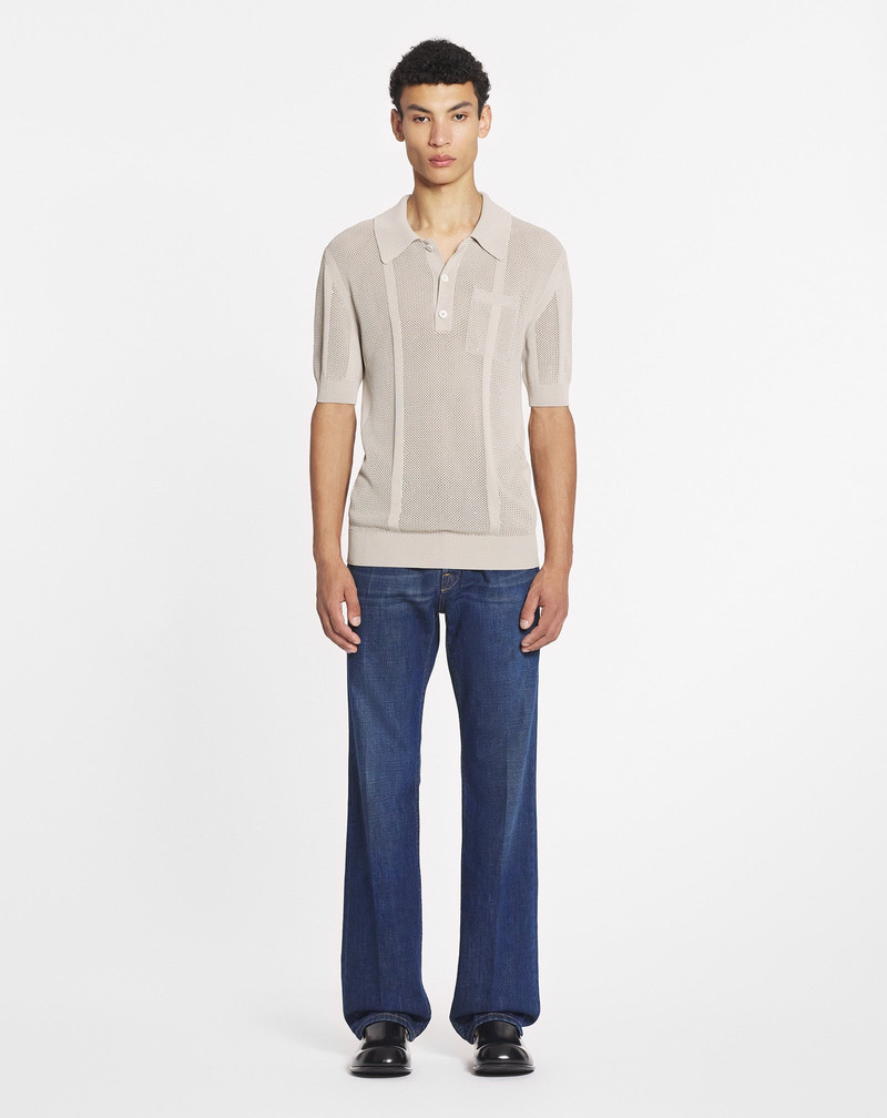 Lanvin OPENWORK KNIT POLO SHIRT outlook