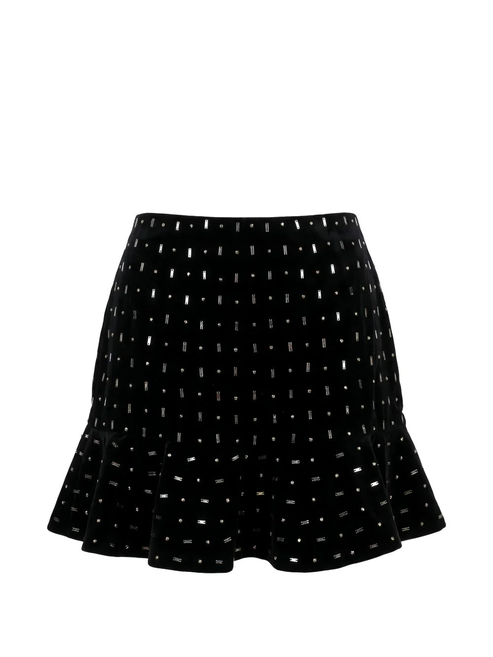 crystal-embellished ruffled skirt - 1