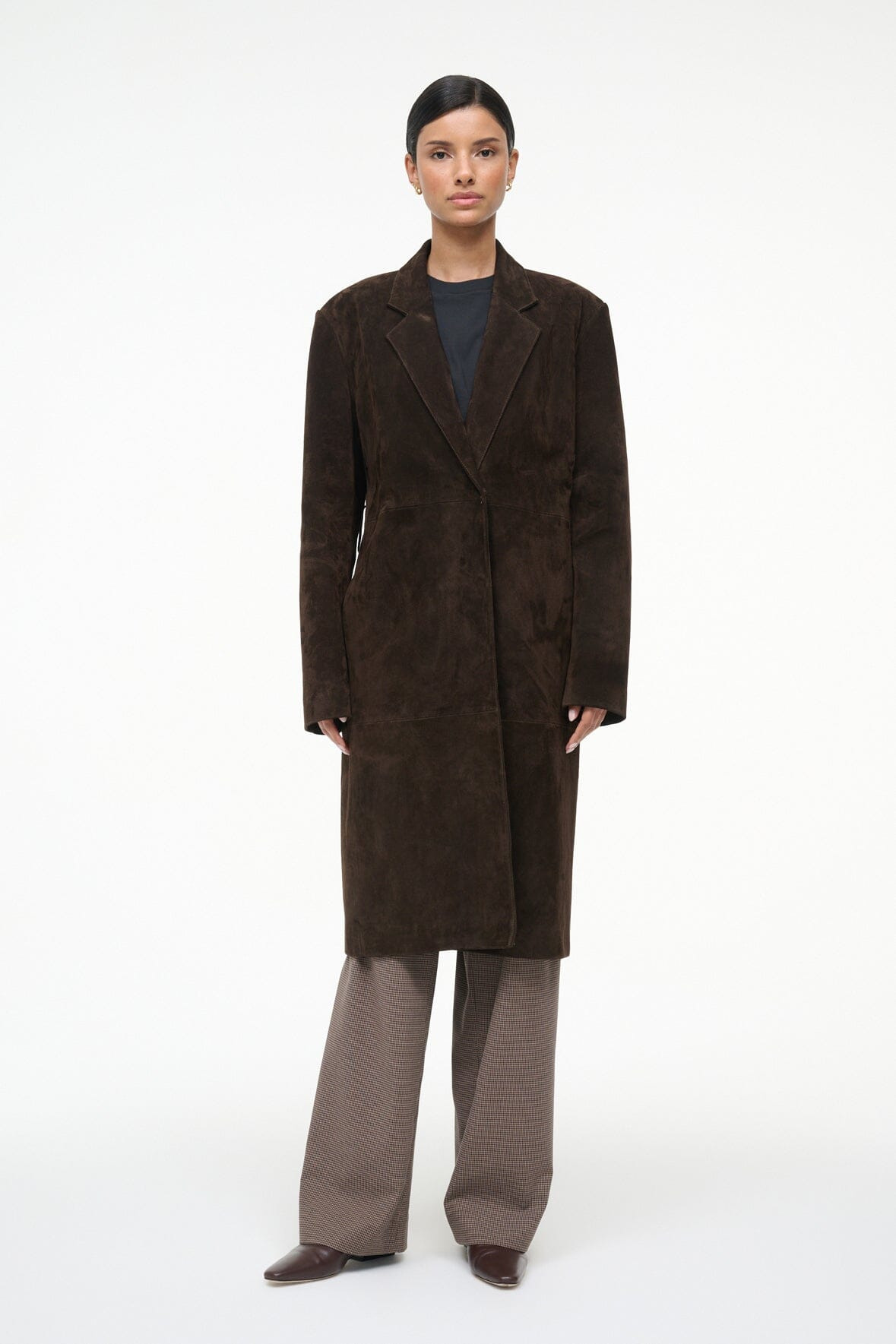 STAUD SABINE SUEDE JACKET ESPRESSO - 3