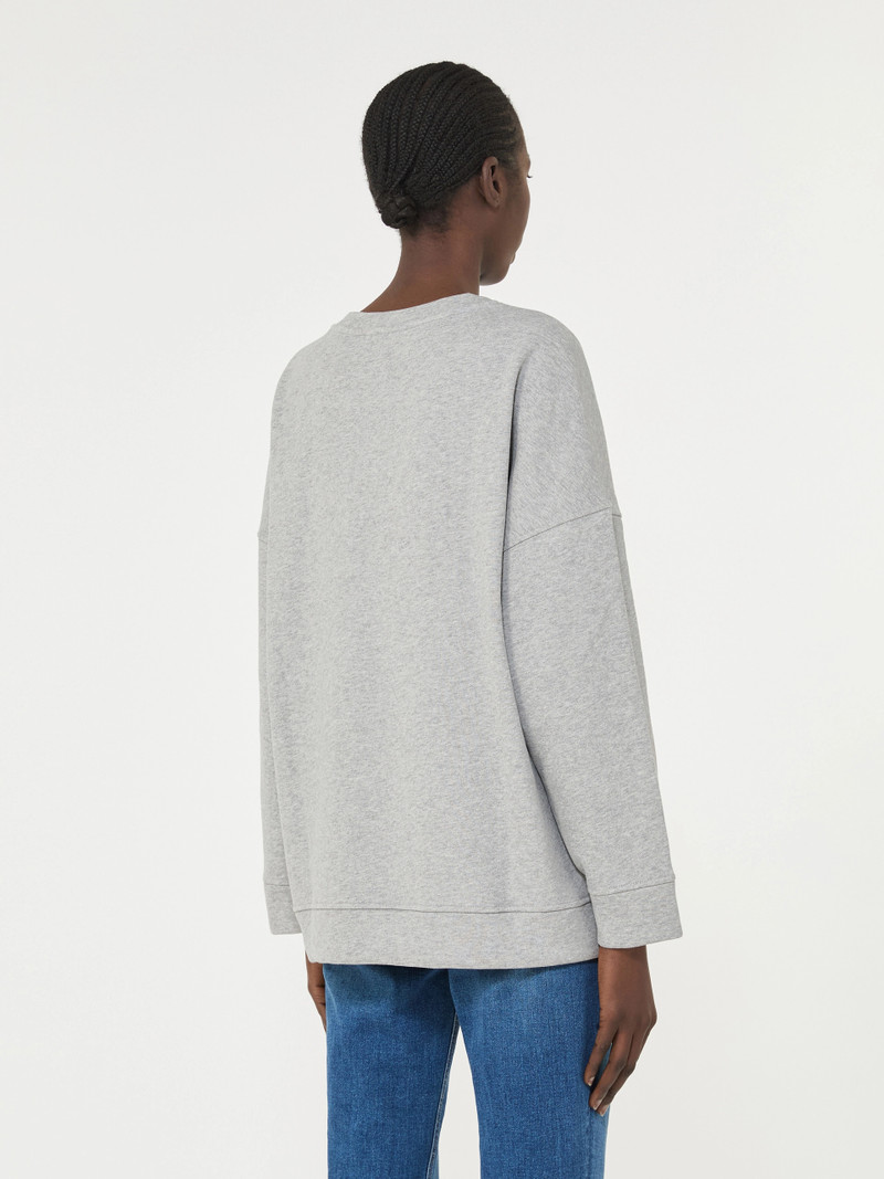 GOMMOSO Cotton crew-neck sweatshirt - LIGHT GREY 4