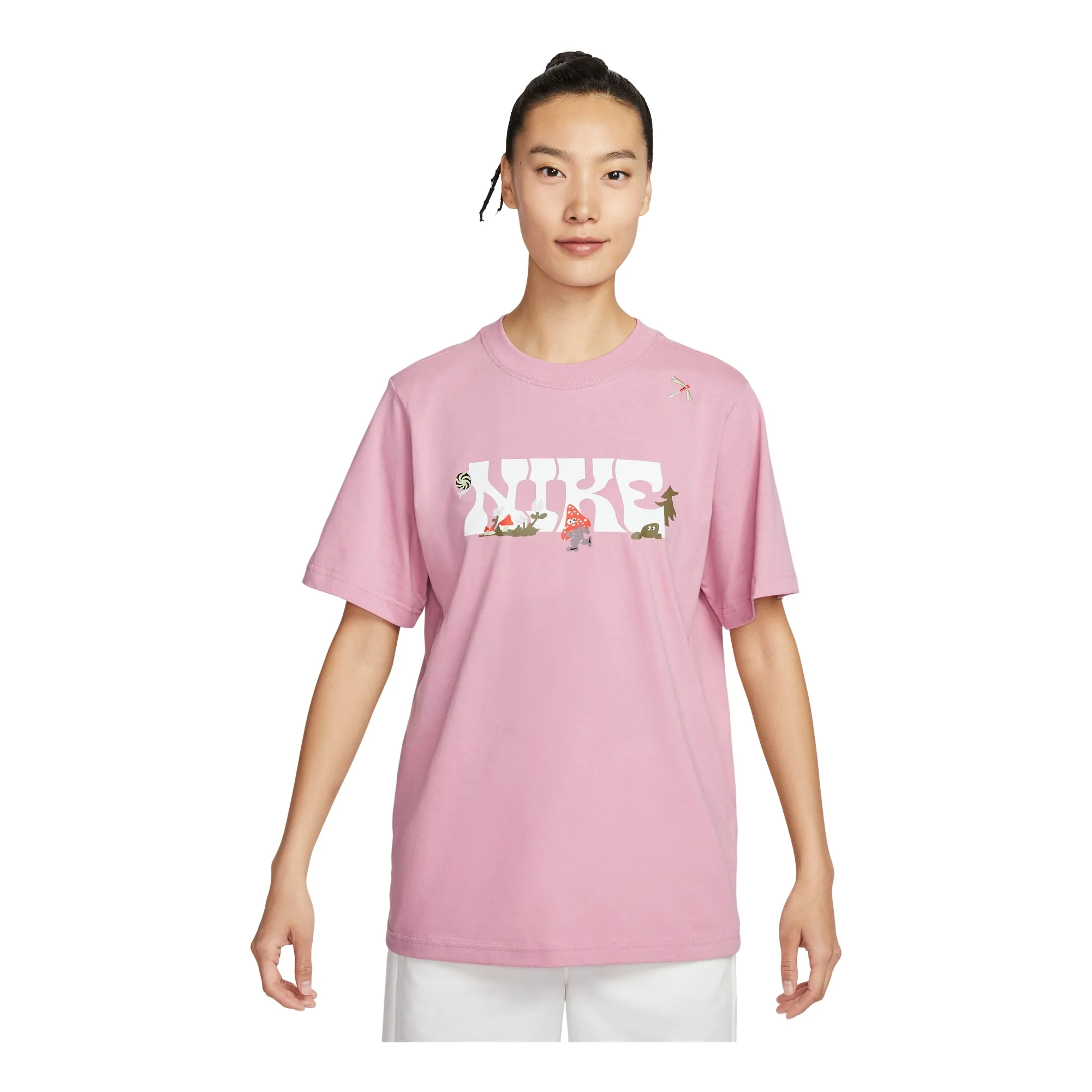 (WMNS) Nike Sportswear Graphic T-shirt Asia Sizing 'Pink' IF0607-668 - 1