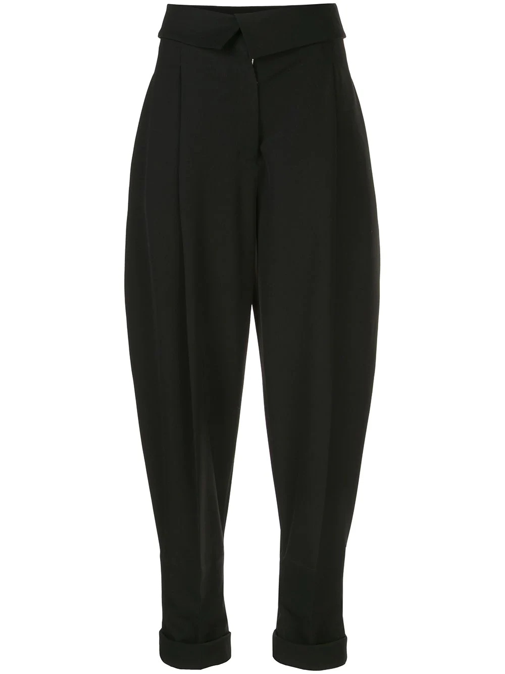 pleated details tapered trousers - 1