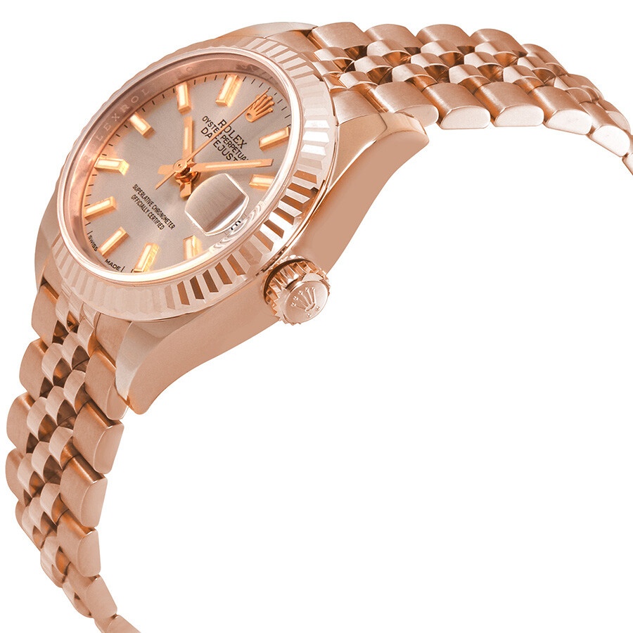 Rolex Lady Datejust 28 Sundust Dial 18K Pink Gold Jubilee Bracelet Automatic Watch 279175SNSJ - 2
