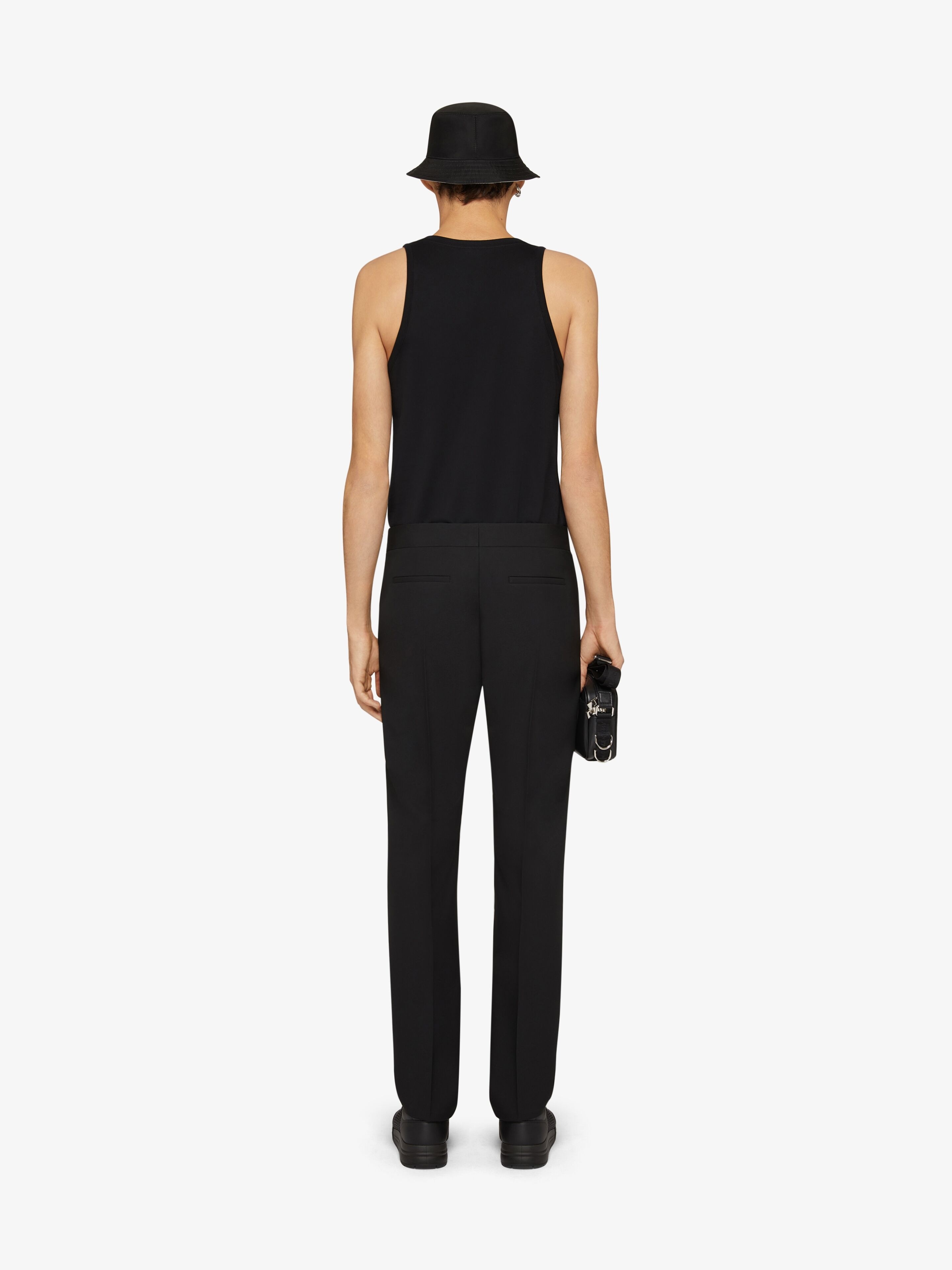 SLIM-FIT PANTS IN WOOL WITH U-LOCK BUCKLE - 4