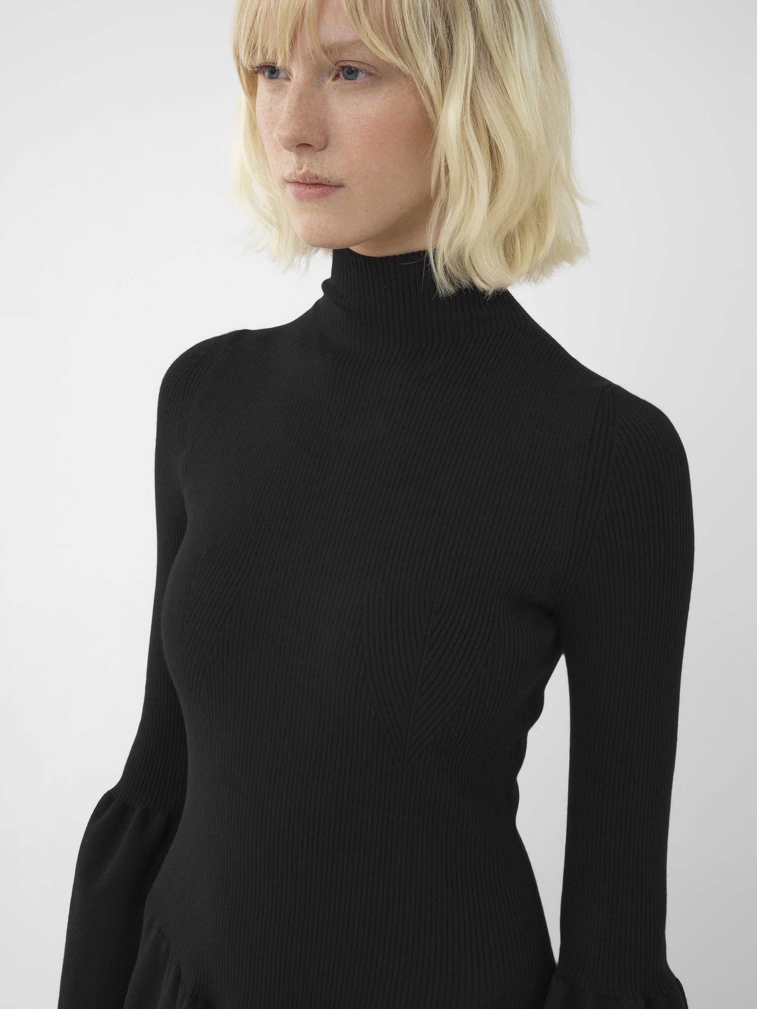 MOCK-NECK KNIT DRESS - 5