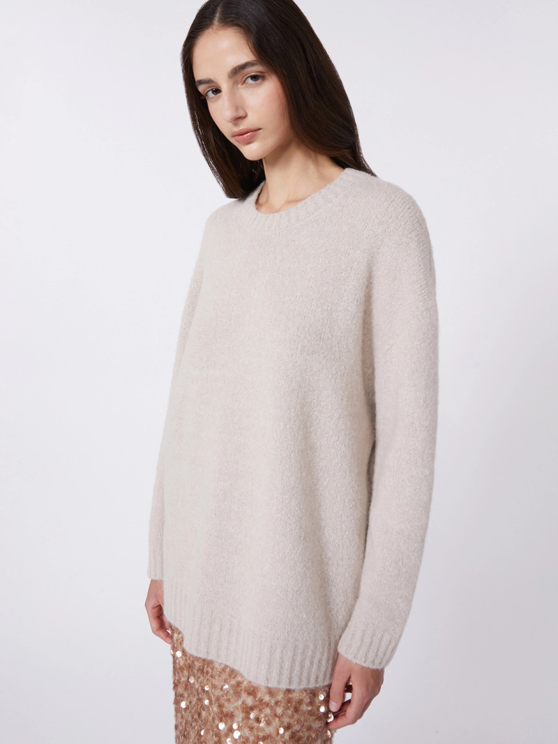 PESCO Oversized alpaca and cotton sweater - SAND 5