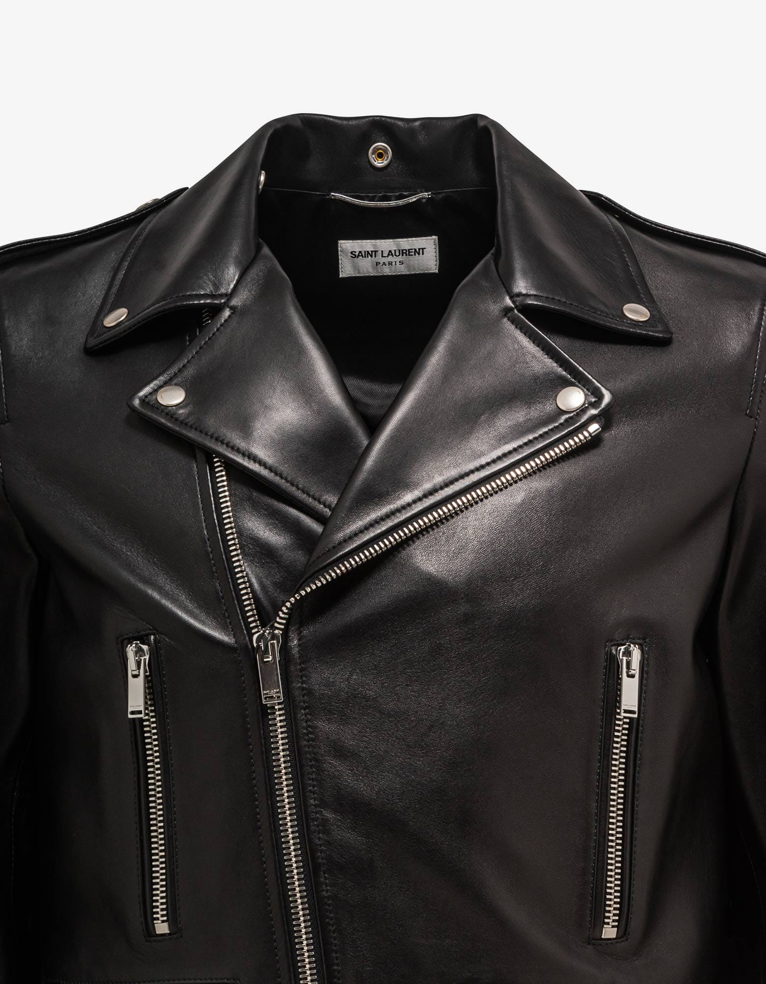 Saint Laurent Black Motorcycle Jacket - 3